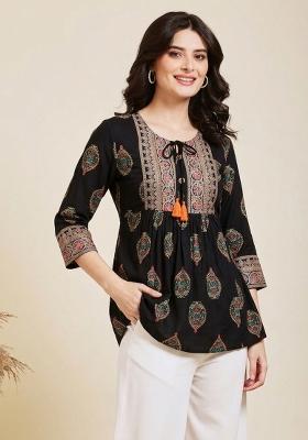 Black Rayon Top