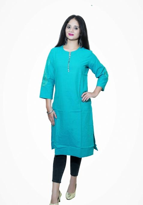 Multi Color Floral Printed Cotton Kurta