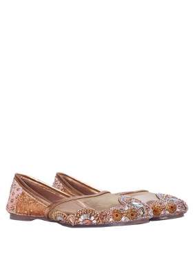Alzic Womens Ethnic Jutti Handcrafted Traditional Slip on Flat Footwear