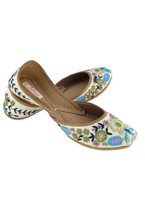 Fulkari Womens Genuine Soft Leather Juttis Bite and Pinch Free Juti