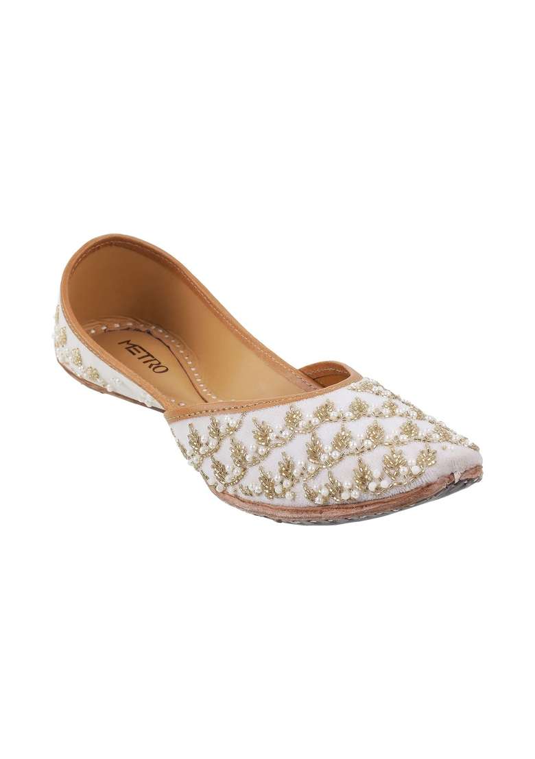 Metro Women Beaded Mojaris - Indya