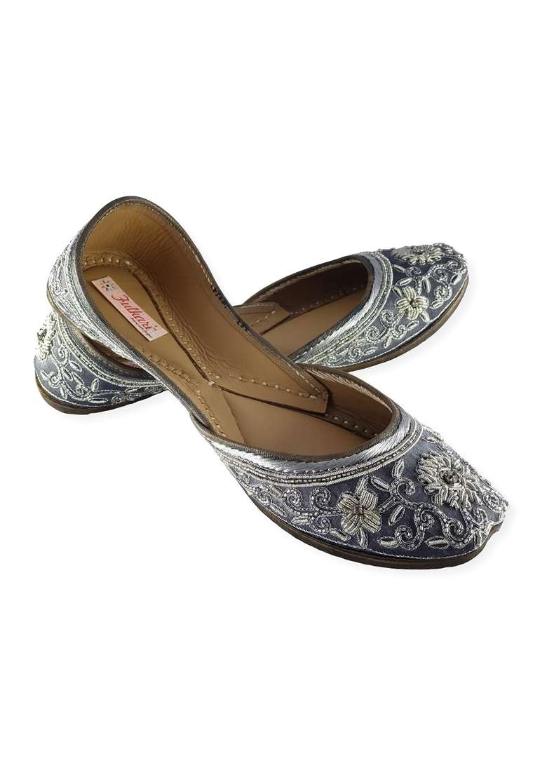 Fulkari Womens Marigold Genuine Soft Leather Juttis Bite and Pinch Free Jutis - Indya