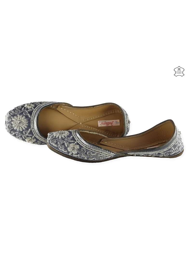 Fulkari Womens Marigold Genuine Soft Leather Juttis Bite and Pinch Free Jutis - Indya