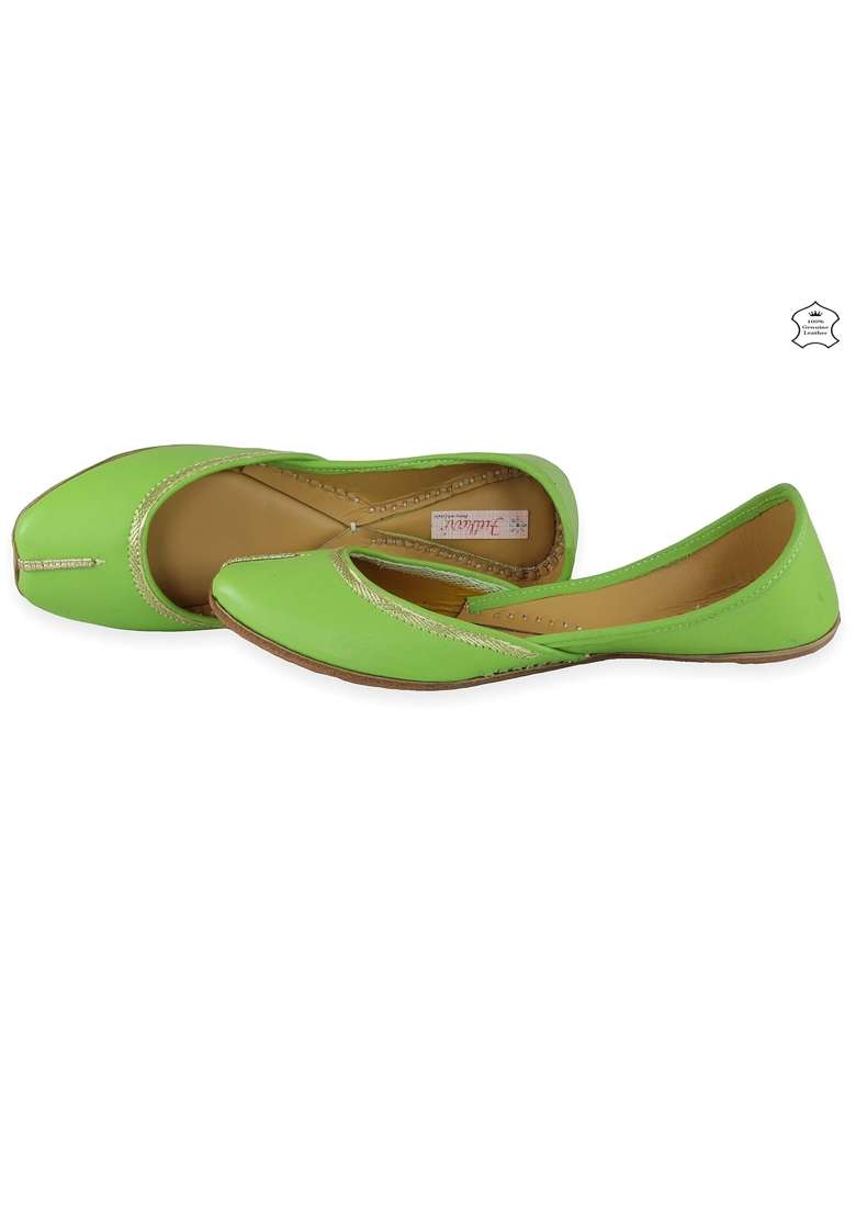 Fulkari Womens Nappa Soft Leather Juttis Bite and Pinch Free Jutis - Indya