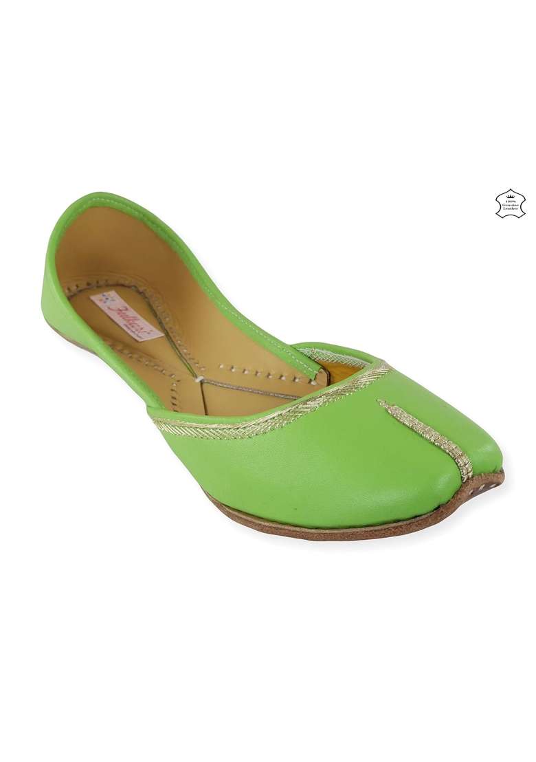 Fulkari Womens Nappa Soft Leather Juttis Bite and Pinch Free Jutis - Indya