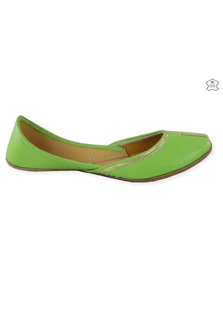 Fulkari Womens Nappa Soft Leather Juttis Bite and Pinch Free Jutis - Indya