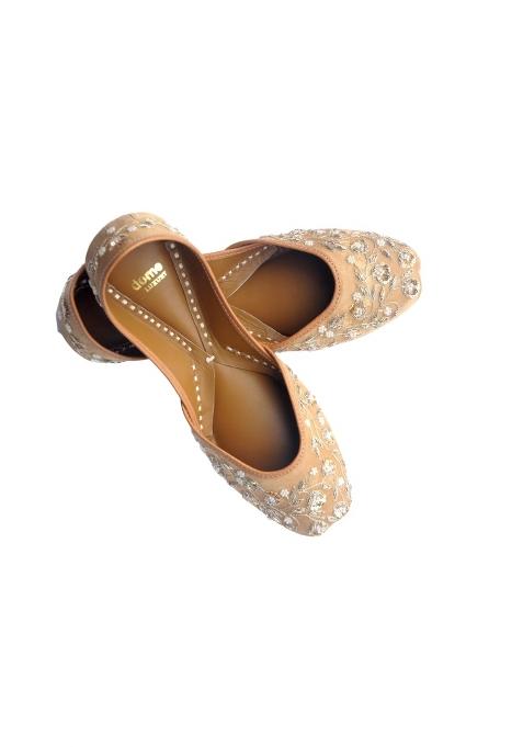 Dome Cushioned Hand Made Designer Embroidered Women Mojari Jutti for Women and Girls