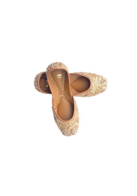 Dome Cushioned Hand Made Designer Embroidered Women Mojari Jutti for Women and Girls