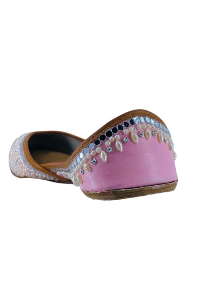 Pehnawacraft Pink Pearl Jutti for Women Punjabi Jutti - Indya