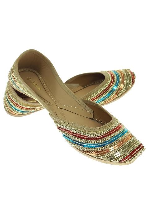Fulkari Womens Sitara Genuine Soft Leather Jutis Bite and Pinch Free Jutis