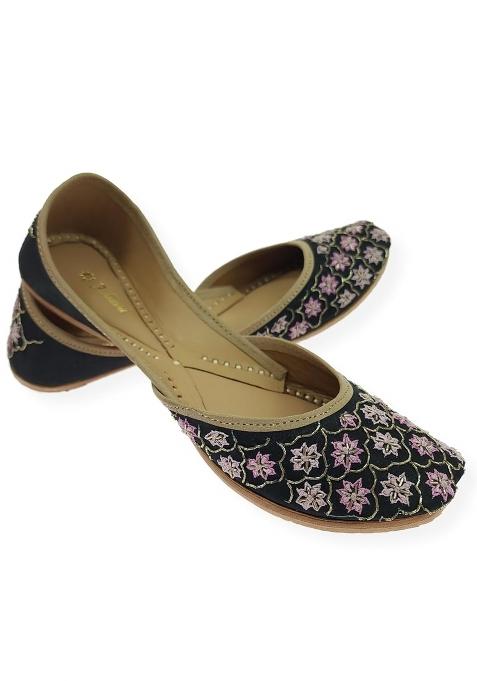 Fulkari Women Jasmine Genuine Soft Leather Embroidered Jutis
