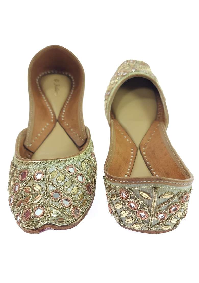 Fulkari Formal Shoes for Women Elegant and Comfortable Office Wear Stylish Leather Finish Cushioned Insole - Indya