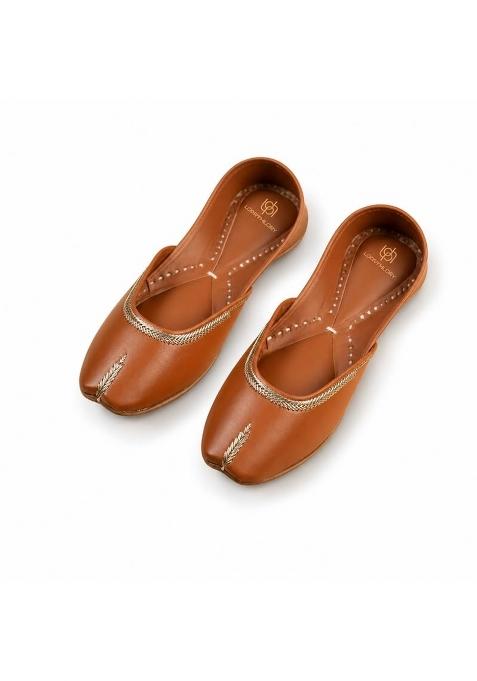 Loryphilory Womens Handcrafted Punjabi Jutti Traditional Ethnic Footwear with Premium Comfort and Elegant