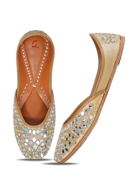 DFR Women Hand Zari Dabka Juttis