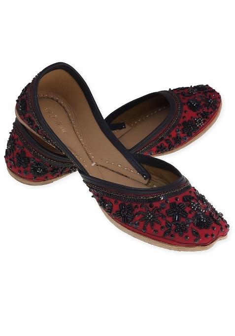 Fulkari Womens Great Genuine Soft Leather Embroidered Jutis