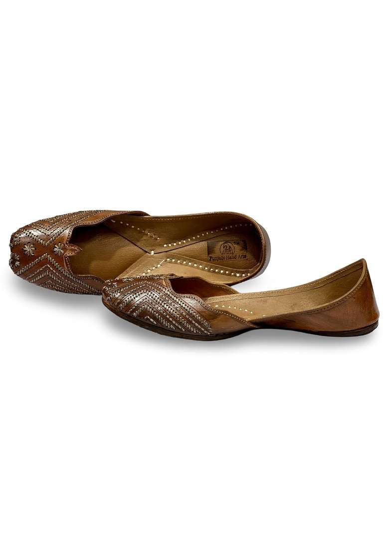 Punjabis Hand Art PHA Traditional Embroidered Soft Leather Dailywear Punjabi Jutti - Indya
