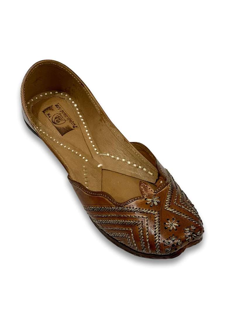 Punjabis Hand Art PHA Traditional Embroidered Soft Leather Dailywear Punjabi Jutti - Indya