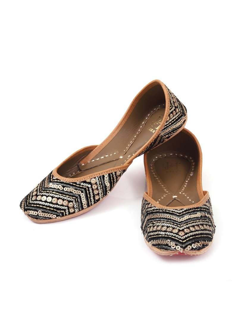 HEER Multicolor Ethnic Shoes Punjabi Shoes Jutti Mojari for Women and Girl - Indya