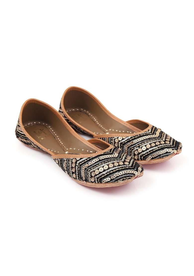 HEER Multicolor Ethnic Shoes Punjabi Shoes Jutti Mojari for Women and Girl - Indya