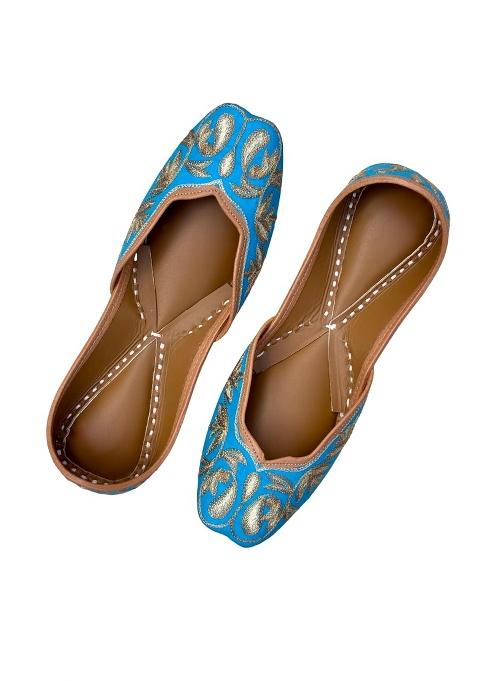 Sandoori Jutti Designer Stylish Punjabi Juttis for Ladies Hand Embroidered Original Leather Soft Durable