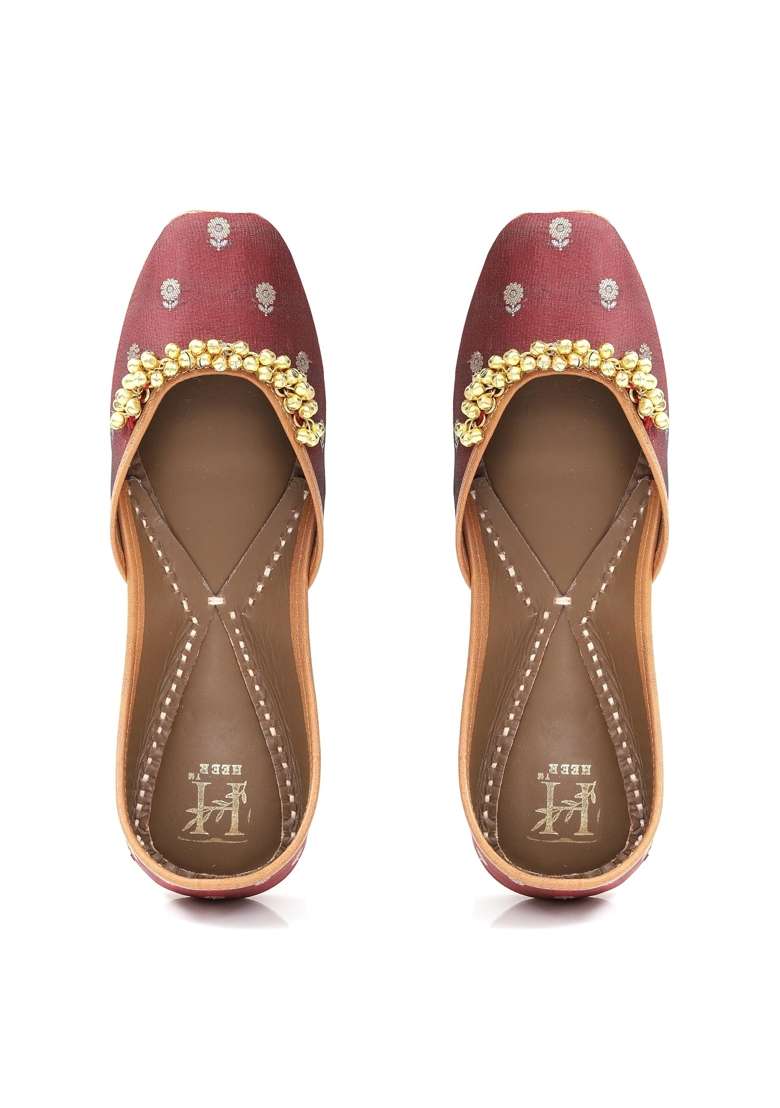 HEER Ethnic Shoes Punjabi Shoes Jutti Mojari for Women and Girl - Indya