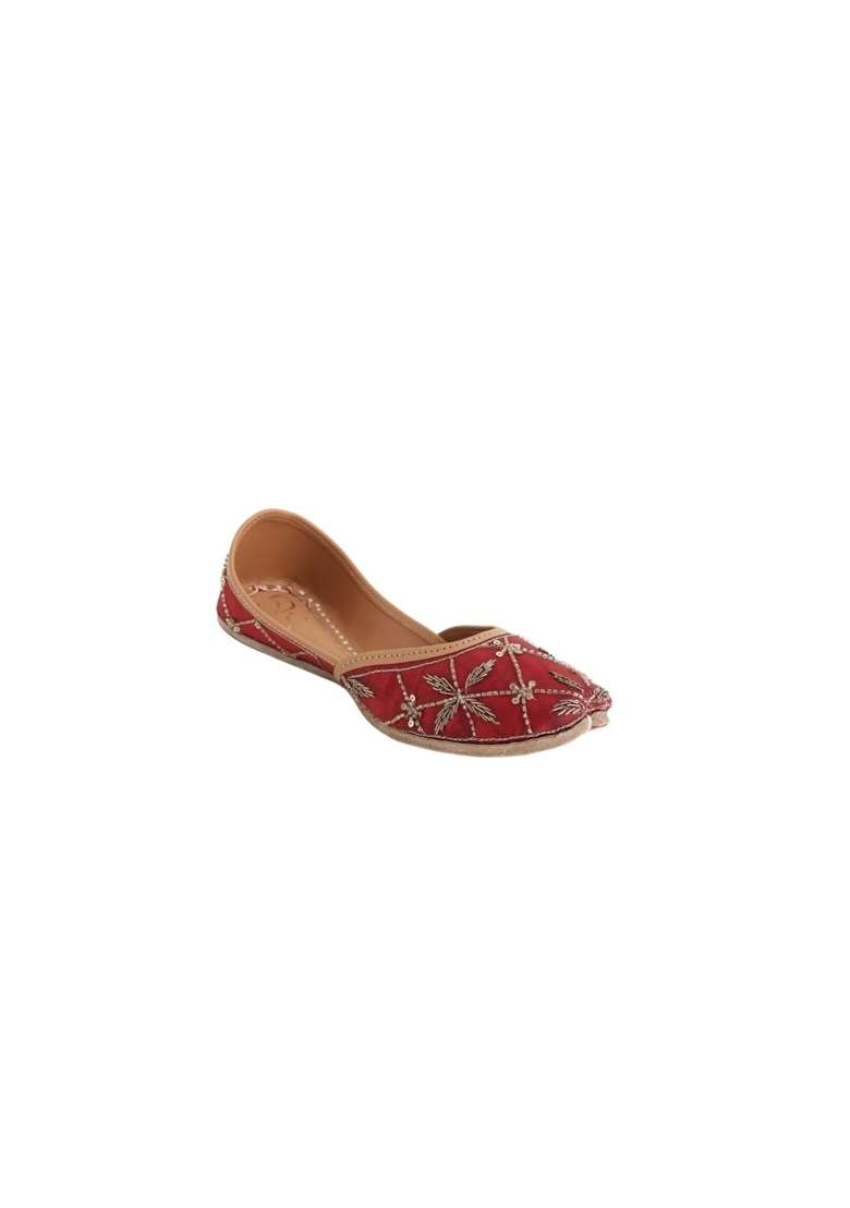 Niralii Traditional Handmade Punjabi Jutti Wine Whisperer Ethnic Indian Mojari - Indya