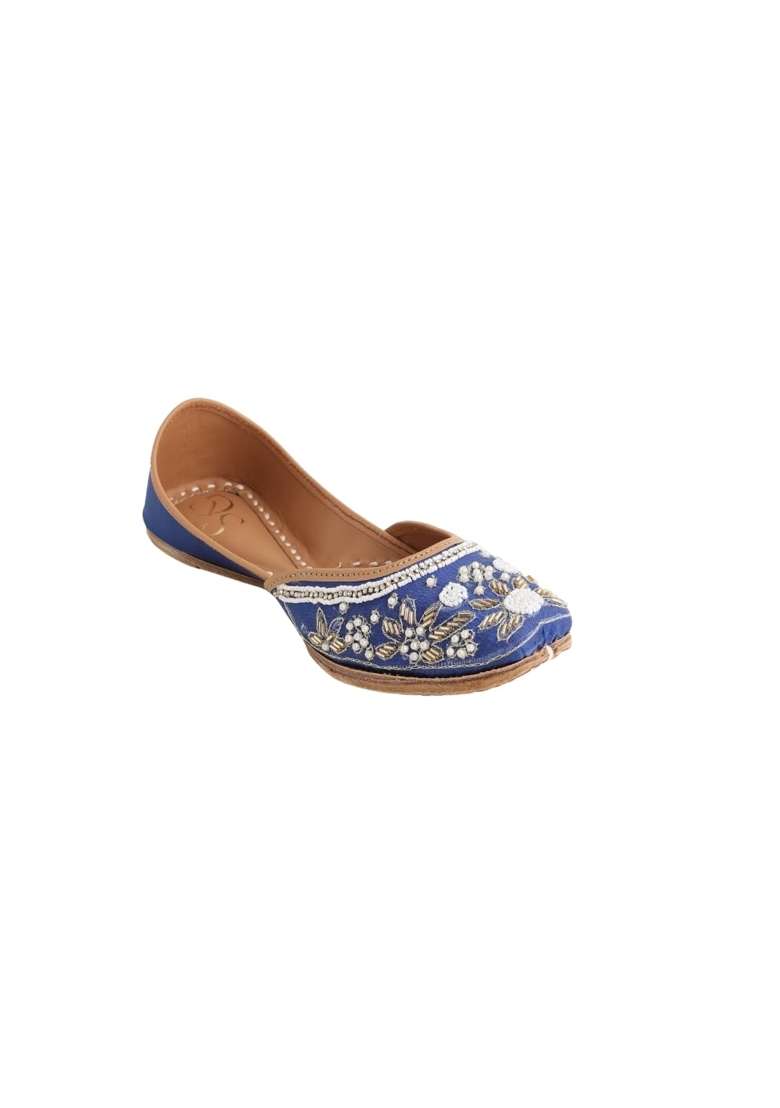 Niralii Traditional Punjabi Jutti for Women Evening Blossom Ethnic Handmade Indian Mojari - Indya