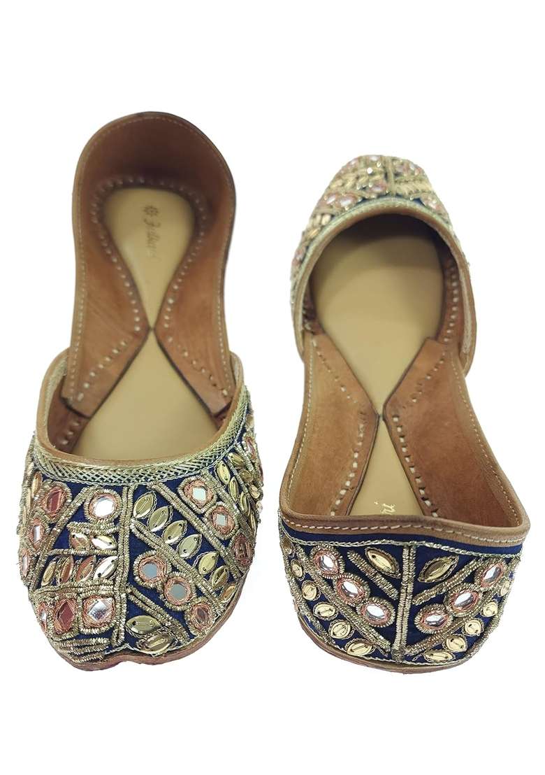 Fulkari Formal Shoes for Women Elegant and Comfortable Office Wear Stylish Leather Finish Cushioned Insole - Indya