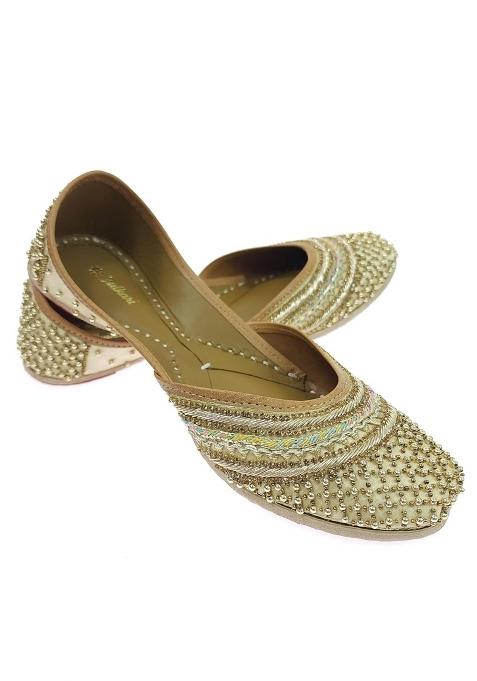 Fulkari Women Blossom Genuine Soft Leather Embroidered Jutis