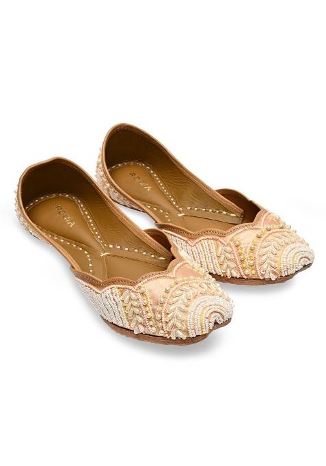Rocia by Regal Women Pearl Embroidered Juttis