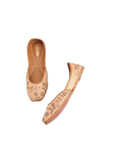 Niralii Traditional Punjabi Jutti for Women Pastel Petal Ethnic Handmade Indian Mojari