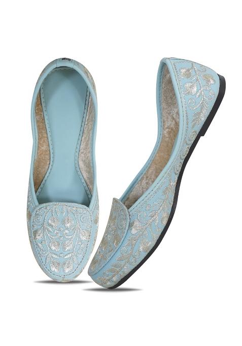 Indiestride Women Rajasthani Embroidery Ethnic Mojaris Punjabi Jutis Jutti Flats