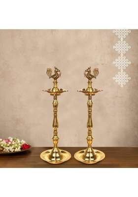 Puyangam Brass Annam Kuthu Vilakku Brass Lamps Mahabarath Diya Deepam for Pooja Best Lamps Diya Kuthu Vilakku