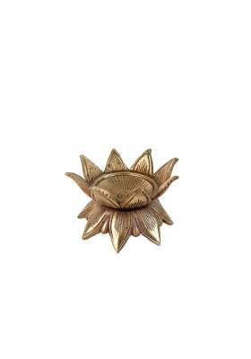 Jaszz Art Brass Small Diya Oil Lamp 3 Point 9IN Long 550 G Home Decor