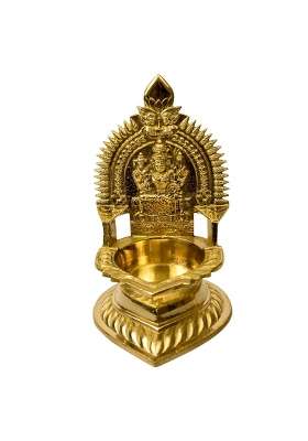 Spillbox Gold Traditional Brass Diya for Pooja Aarti Arti Deepak Deepam Oil Lamp for Home Temple Decor Gifts