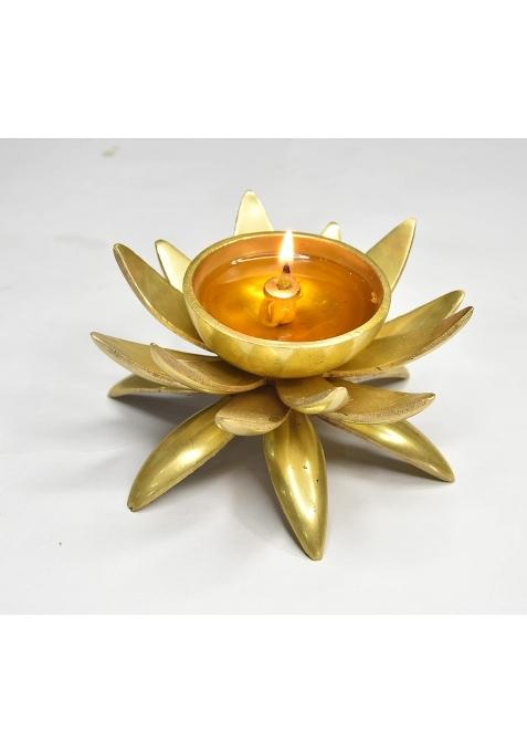 Decor Buying Brown Lotus Shape Diya Brass Diya Lotus Shape Brass Pooja