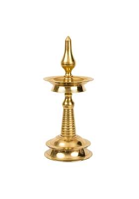 Spillbox Gold Traditional Brass Kerala Kuthu Villaku Diya for Puja