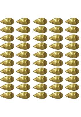 Hokoya Golden Pital Formal Diya Brass Puja Lamp Medium Set of 108