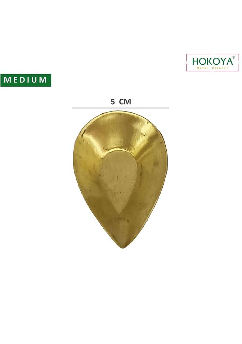 Hokoya Golden Pital Formal Diya Brass Puja Lamp Medium Set of 108 - Indya
