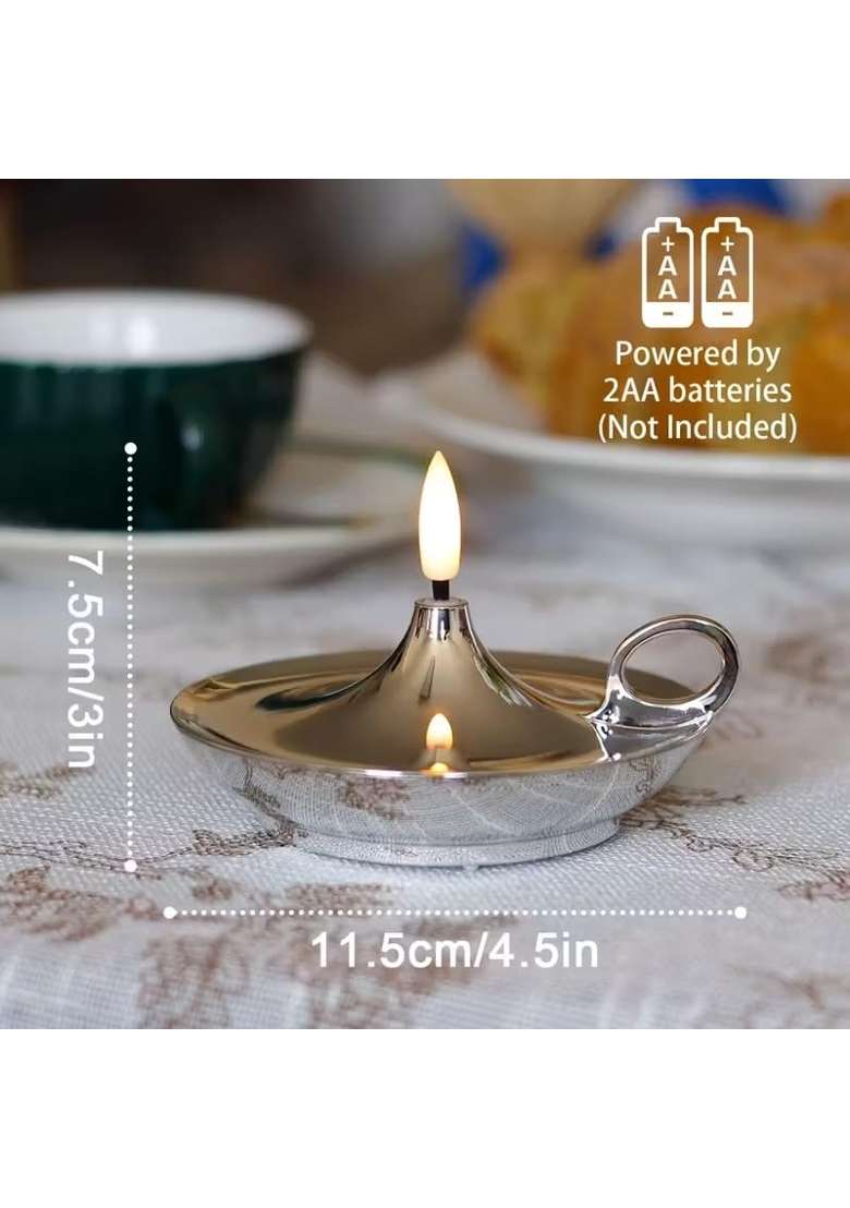 Tarash Luxe 24 Pcs Gold Diya LED Tea Light Candles Flameless Smokeless Diyas - Indya