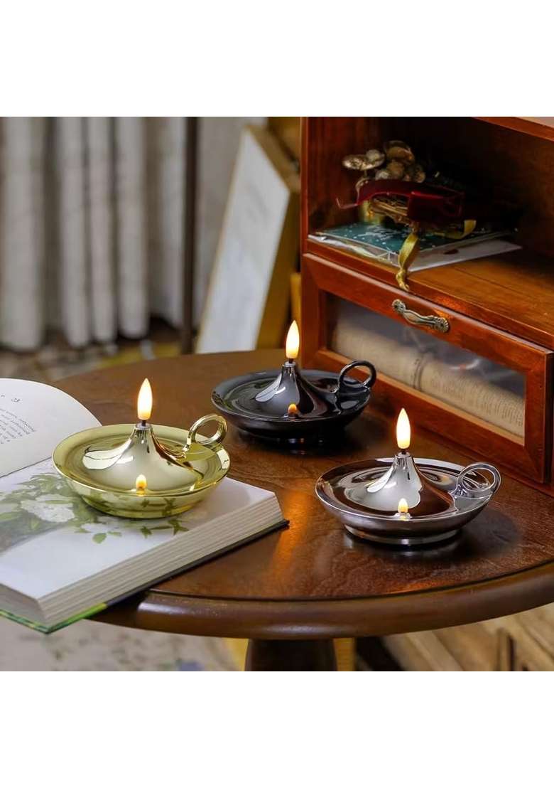 Tarash Luxe 24 Pcs Gold Diya LED Tea Light Candles Flameless Smokeless Diyas - Indya