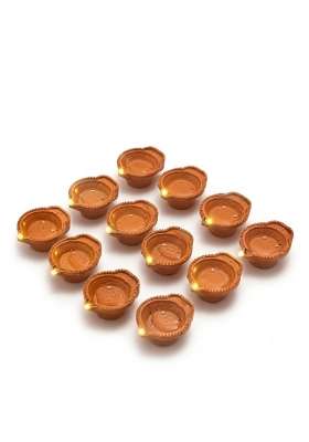 Drumstone Multicolour Water Activated Diya Set with Glowing Flame Effect