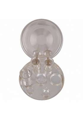 Apanikah Silver Plated Jain Pooja Thali Set 11 Pcs Decorative Puja Thali with Diya Loti Panchpatra