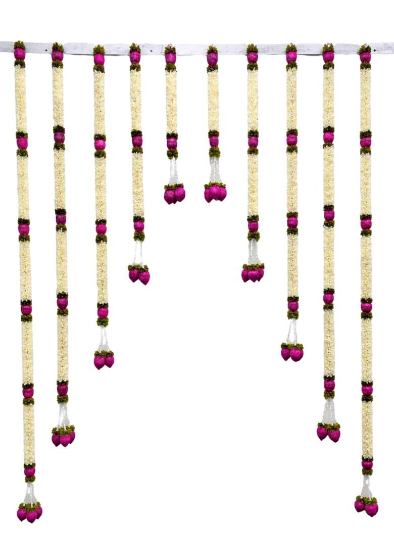 Daedal Crafters Flower Wall Hanging for Decoration Artificial Lotus Backdrop Flowers for Decor Pack of 10 - Indya