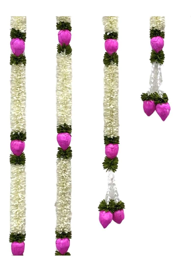 Daedal Crafters Flower Wall Hanging for Decoration Artificial Lotus Backdrop Flowers for Decor Pack of 10 - Indya