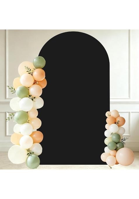Maiangel 7 Point 2Ft Spandex Arch Backdrop Stand Covers Black