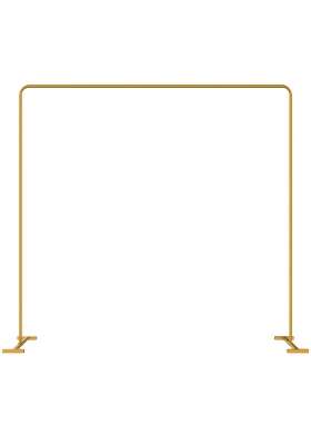 Langxun Heavy Duty Gold Metal Square Backdrop Stand Arch for Wedding Birthday Decoration
