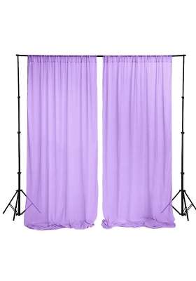 Chheart Chiffon Backdrop Curtain 5ftx9ft Lavender Voile Sheer Curtains 2 Panels Wedding Ceremony Backgrounds