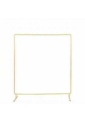 Zoomella Square Arch Backdrop Stand Gold Wedding Arch Backdrop Stand Freestanding for Event Decorators