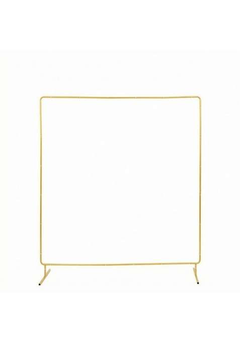 Zoomella Square Arch Backdrop Stand Gold Wedding Arch Backdrop Stand Freestanding for Event Decorators